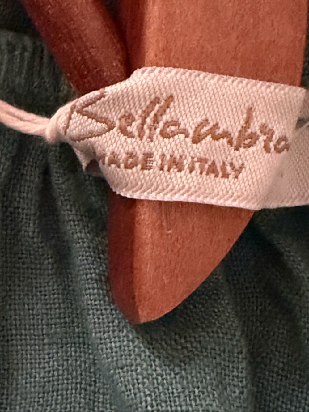 Linen Italian Made Blouse Top by Bellambra Green Breathable NWT Women’s Large - Picture 10 of 15